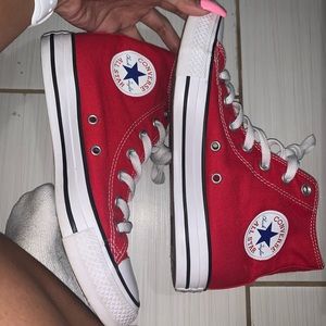 Red high top converse
